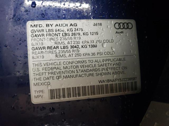 2018 AUDI Q5 PREMIUM - WA1BNAFY3J2238597