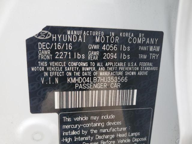 2017 HYUNDAI ELANTRA SP - KMHD04LB7HU353566