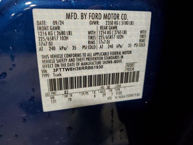 2024 FORD MAVERICK X - 3FTTW8H36RRB61930