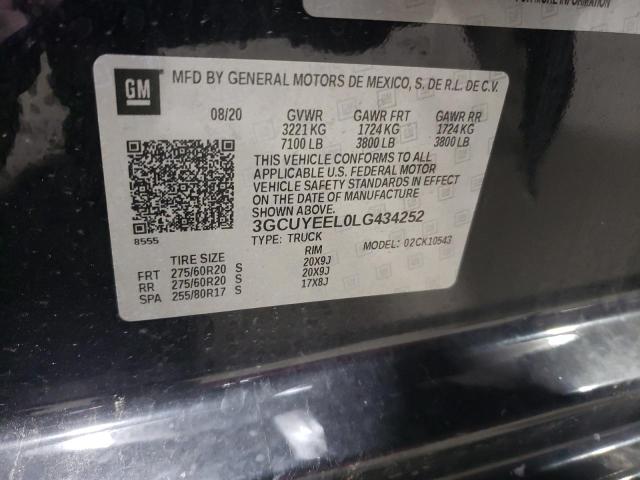 2020 CHEVROLET SILVERADO - 3GCUYEEL0LG434252