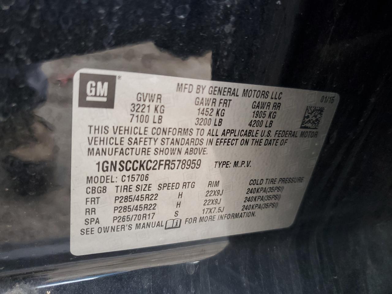 CHEVROLET TAHOE C1500 LTZ