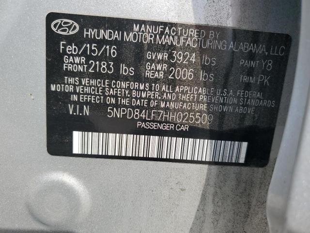2017 HYUNDAI ELANTRA SE - 5NPD84LF7HH025509