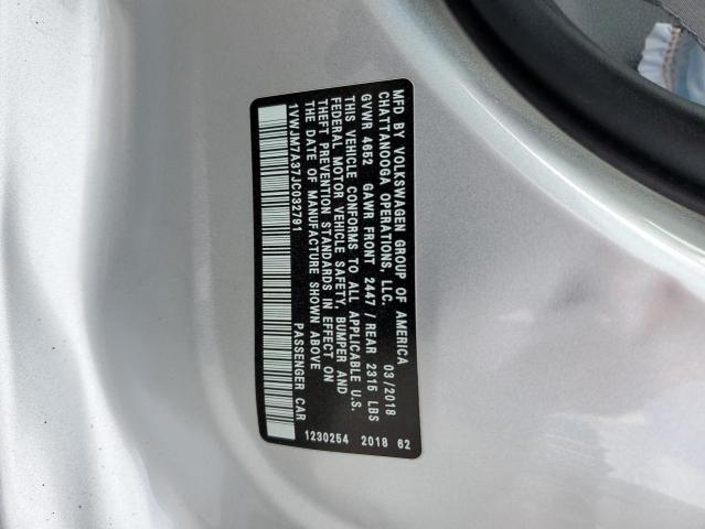 2018 VOLKSWAGEN PASSAT GT 1VWJM7A37JC032791