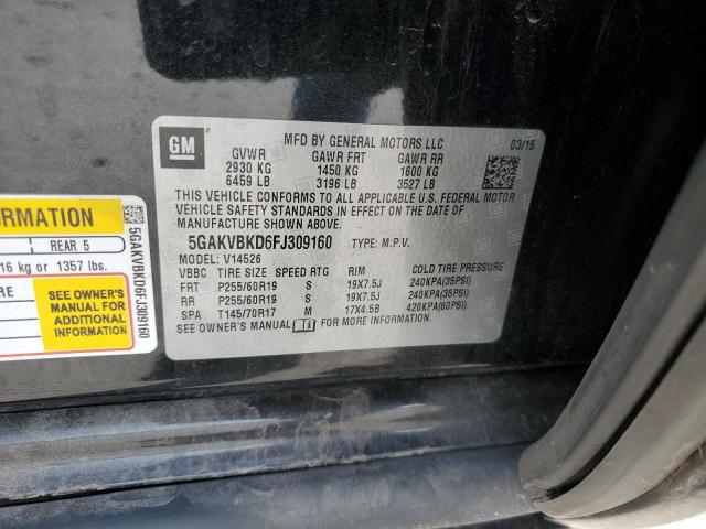 2015 BUICK ENCLAVE - 5GAKVBKD6FJ309160