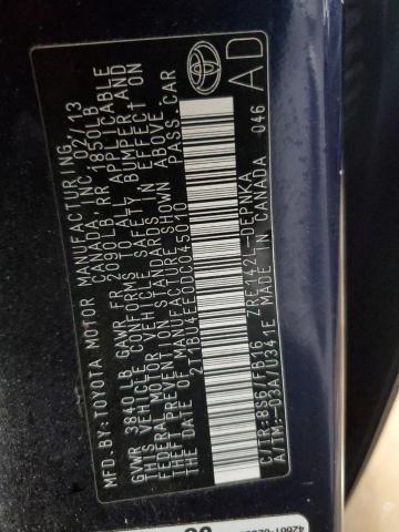 2013 TOYOTA COROLLA BA - 2T1BU4EE0DC045010