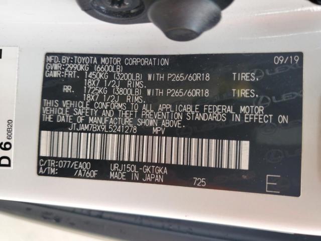 2020 LEXUS GX 460 PRE JTJAM7BX9L5241278