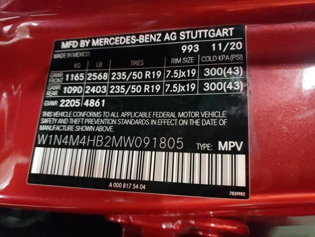 2021 MERCEDES-BENZ GLB 250 4M - W1N4M4HB2MW091805