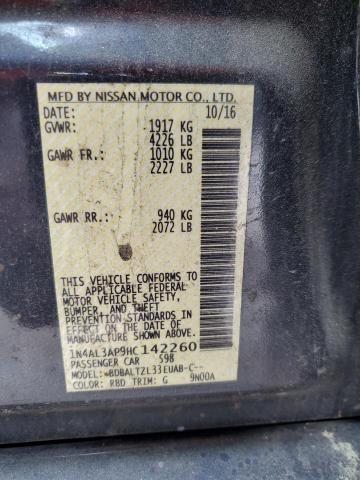 2017 NISSAN ALTIMA 2.5 - 1N4AL3AP9HC142260