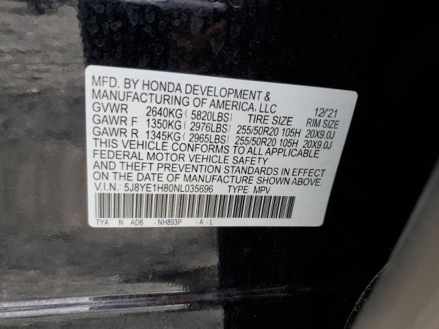 2022 ACURA MDX ADVANC - 5J8YE1H80NL035696