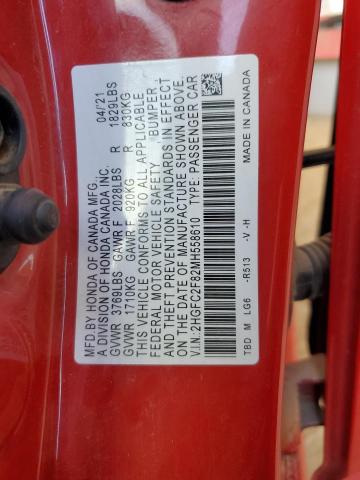 2021 HONDA CIVIC SPOR - 2HGFC2F82MH558610