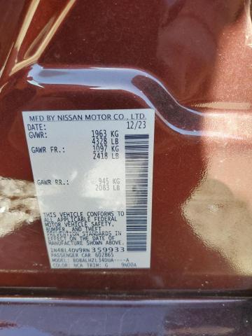 2024 NISSAN ALTIMA SV - 1N4BL4DV9RN359933