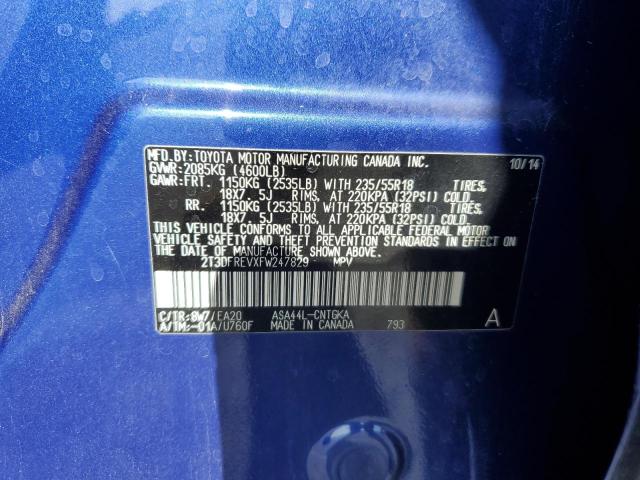 2015 TOYOTA RAV4 LIMIT - 2T3DFREVXFW247829