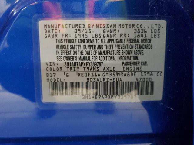 2015 NISSAN SENTRA S - 3N1AB7APXFY339787