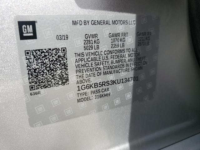 2019 CADILLAC CT6 LUXURY 1G6KB5RS3KU134701