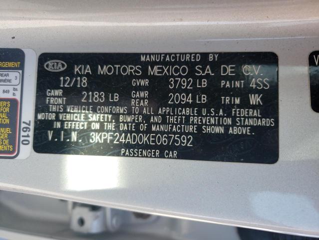 2019 KIA FORTE FE - 3KPF24AD0KE067592