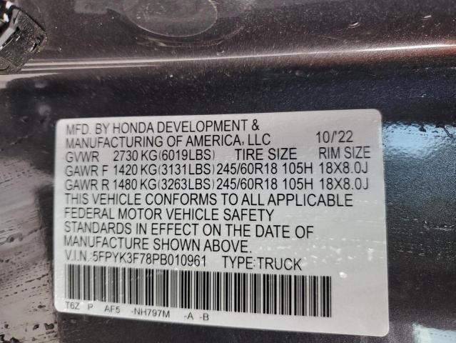 2023 HONDA RIDGELINE - 5FPYK3F78PB010961