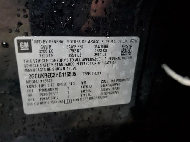 2017 CHEVROLET SILVERADO - 3GCUKREC2HG116505