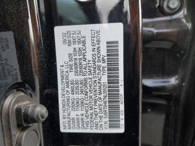 2022 HONDA CR-V EXL - 5J6RT6H87NL055251