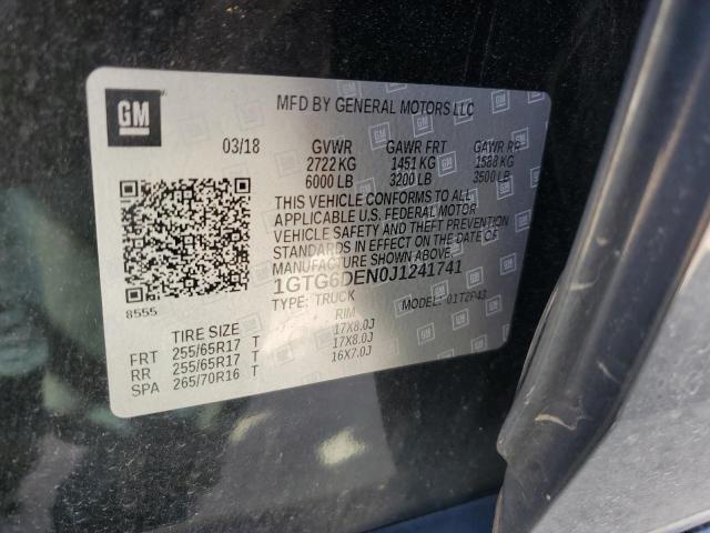 2018 GMC CANYON SLT 1GTG6DEN0J1241741