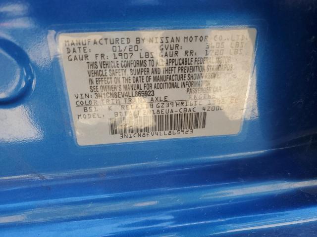 2020 NISSAN VERSA SV - 3N1CN8EV4LL865923