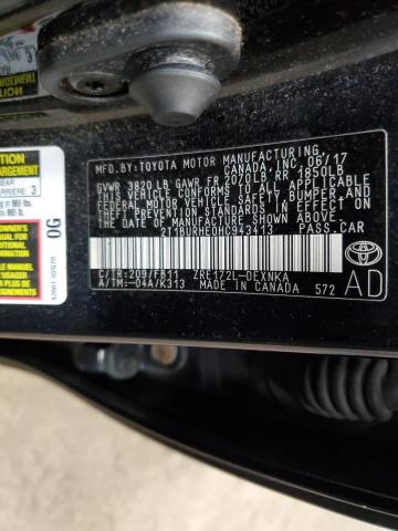 2017 TOYOTA COROLLA L - 2T1BURHE0HC943413