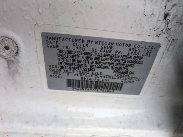 2015 NISSAN VERSA S - 3N1CN7AP7FL951863