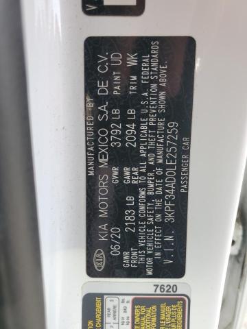 2020 KIA FORTE GT L #3269990003