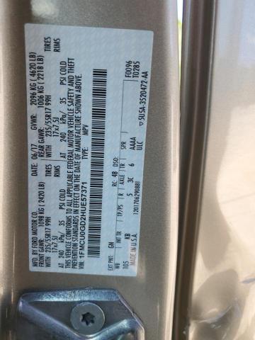 2017 FORD ESCAPE SE - 1FMCU0GD2HUE57371
