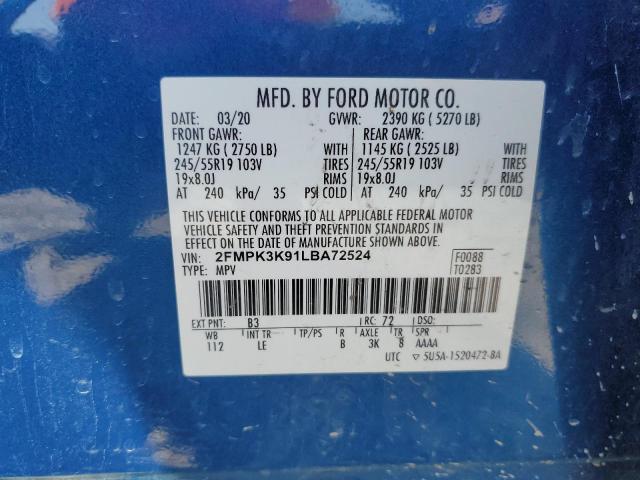 2020 FORD EDGE TITAN - 2FMPK3K91LBA72524