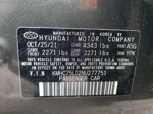 2022 HYUNDAI IONIQ SEL KMHC75LD2NU277751