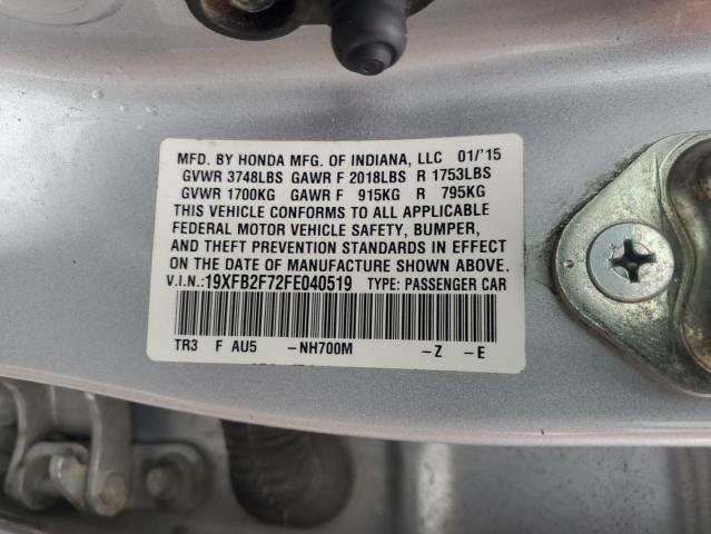 2015 HONDA CIVIC SE 19XFB2F72FE040519