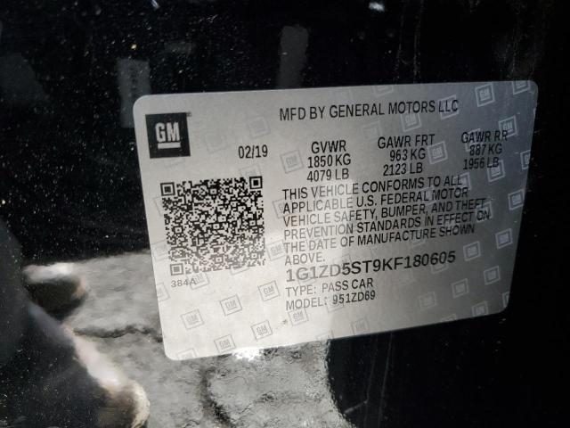 2019 CHEVROLET MALIBU LT - 1G1ZD5ST9KF180605