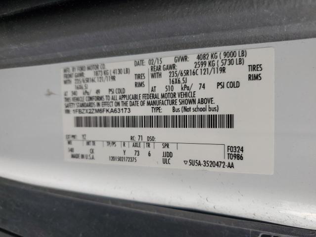 2015 FORD TRANSIT T- - 1FBZX2ZM6FKA63173