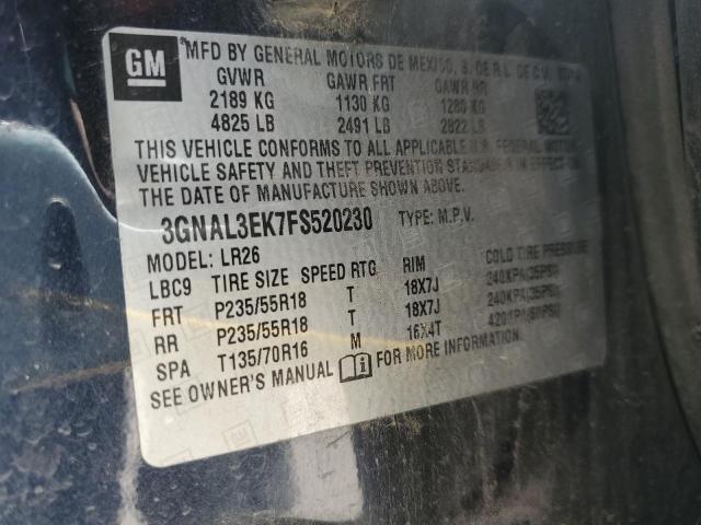 2015 CHEVROLET CAPTIVA LT - 3GNAL3EK7FS520230