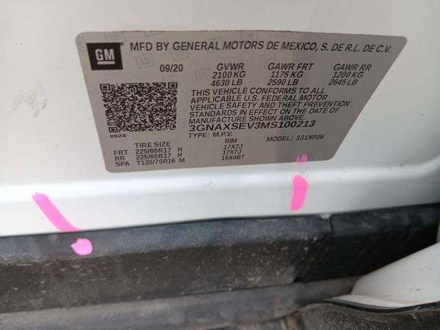 2021 CHEVROLET EQUINOX LS - 3GNAXSEV3MS100213