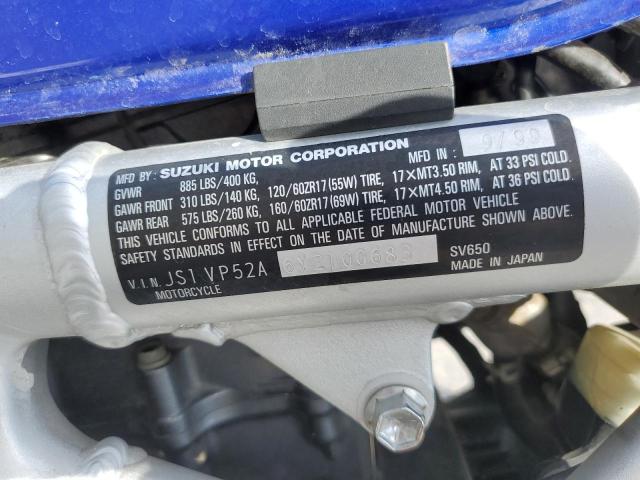 2000 SUZUKI SV650 JS1VP52A6Y2100683