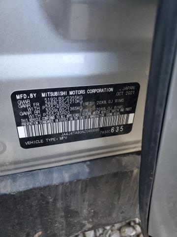 2022 MITSUBISHI OUTLANDER - JA4J4TA80NZ046696