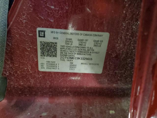 2019 GMC SIERRA LIM - 2GTV2MEC0K1125615