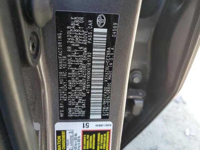 2019 TOYOTA CAMRY L - 4T1B11HK6KU181792