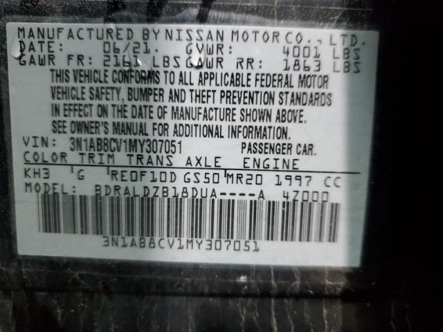 2021 NISSAN SENTRA SV - 3N1AB8CV1MY307051