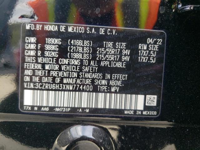 2022 HONDA HR-V LX - 3CZRU6H3XNM774400