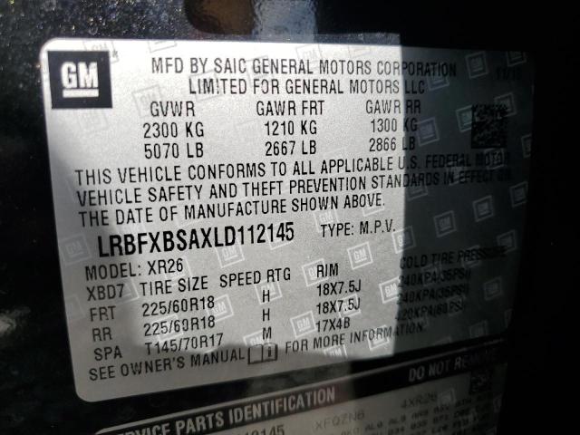 2020 BUICK ENVISION P LRBFXBSAXLD112145
