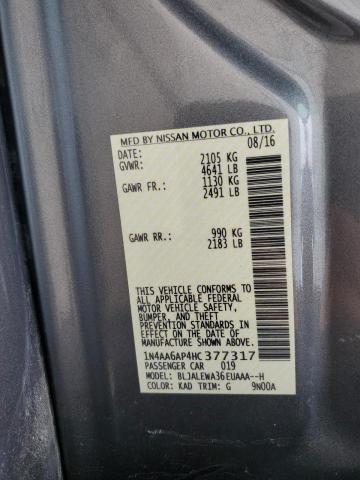 2017 NISSAN MAXIMA 3.5 - 1N4AA6AP4HC377317