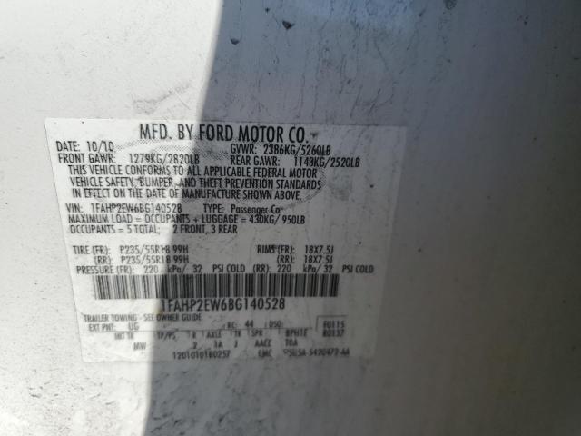 2011 FORD TAURUS SEL - 1FAHP2EW6BG140528