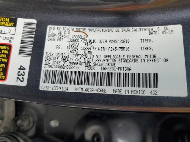 2016 TOYOTA TACOMA DOU - 3TMAZ5CN0GM002255