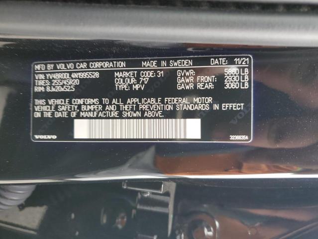 2022 VOLVO XC60 T8 RE YV4BR0DL4N1995528