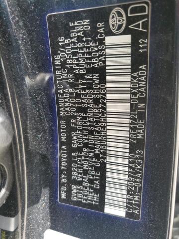 2017 TOYOTA COROLLA L - 2T1BURHE9HC772760