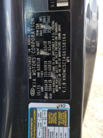 2016 KIA SEDONA EX KNDMC5C14G6158164
