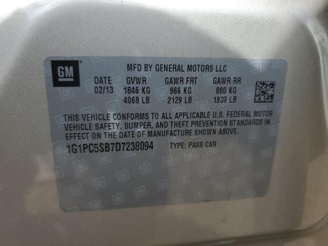 2013 CHEVROLET CRUZE LT - 1G1PC5SB7D7238094