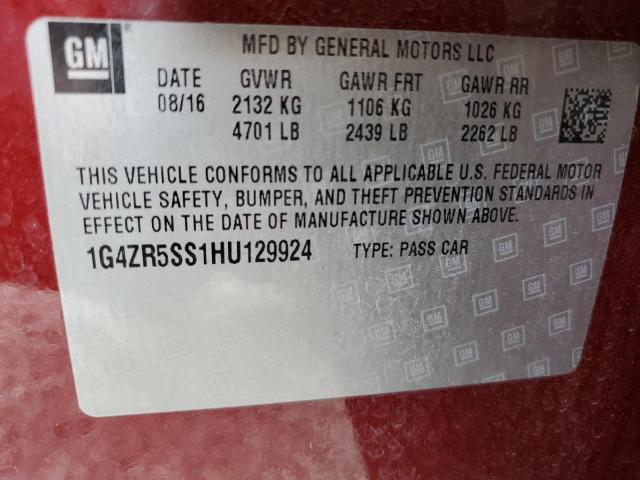 2017 BUICK LACROSSE P 1G4ZR5SS1HU129924